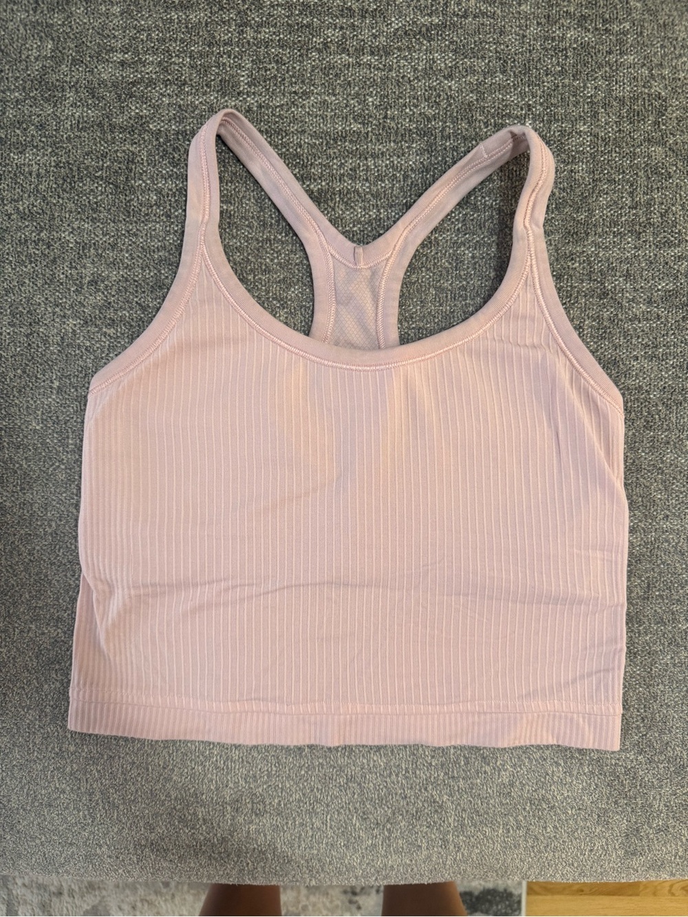 lululemon athletica Light Pink Ribbed Racerback Tank
